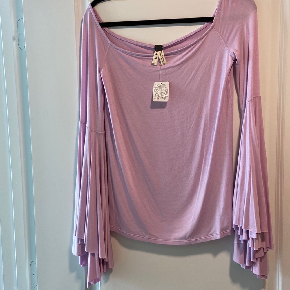Free People bell sleeve top
